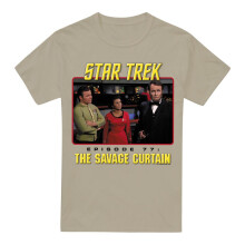 (L, Sand) Star Trek Mens The Savage Curtain T-Shirt