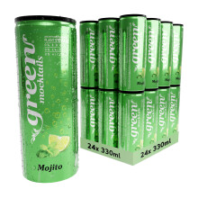 Green Mojito Mocktail - Alcohol Free Soft Drink - 24 Cans x 330ml