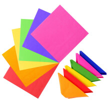 60 Pcs Multicolor Paper Napkin, 2 Ply Rainbow Square Napkins Cocktail