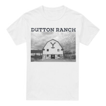 (XXL, White) Yellowstone Mens Dutton Barn T-Shirt