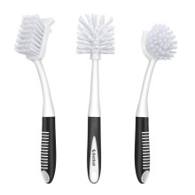 SetSail Dish Brush Set of 3 with Bottle Brush, Dish Scrub Brush with