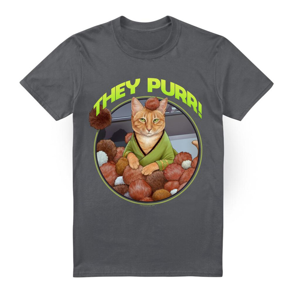 Star Trek (4Xl, Charcoal) Mens The Purr T-Shirt Multicoloured