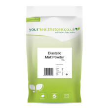yourhealthstore Premium Diastatic Malt Powder 500g, 80-120 Lintner, Barley Malt for Bread Making (Resealable and Recyclable Pouch).