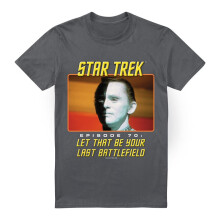 (L, Charcoal) Star Trek Mens Last Battlefield T-Shirt