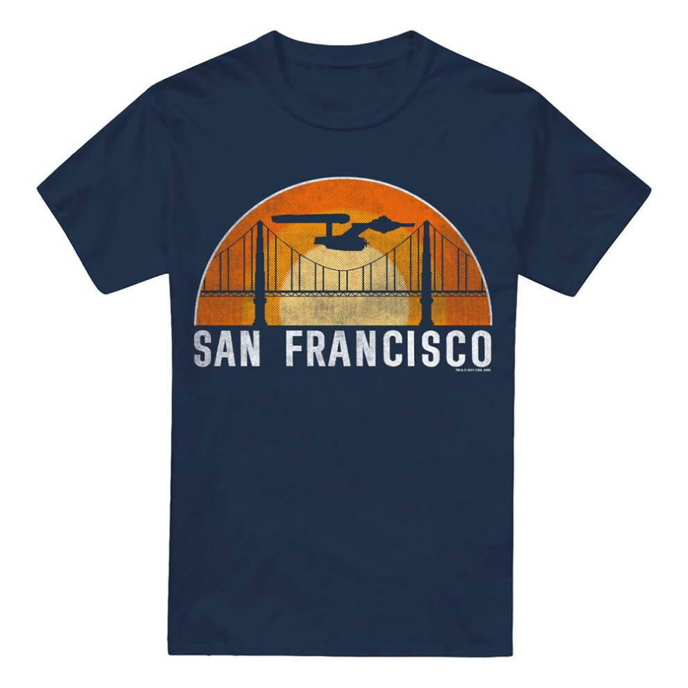 Star Trek (4Xl, Navy) Mens San Francisco Trek T-Shirt Blue,Multicoloured