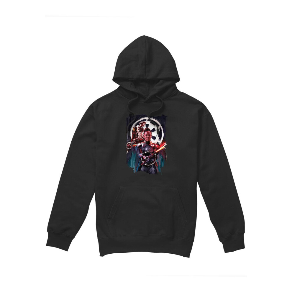 Star Wars (Xxl, ) Mens Inquisitors Obi Wan Kenobi Reva Painted Hoodie Black