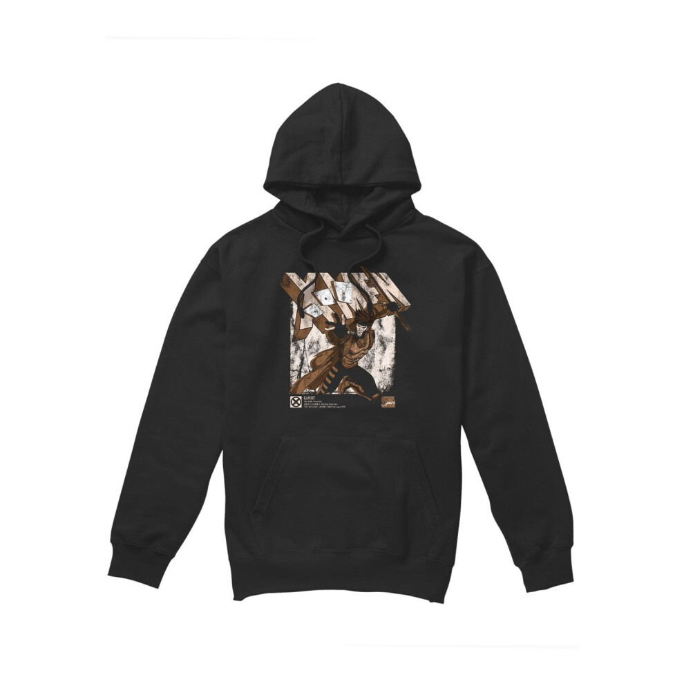 Marvel (Xl, Black) Mens X-Men Gambit Infographic Hoodie