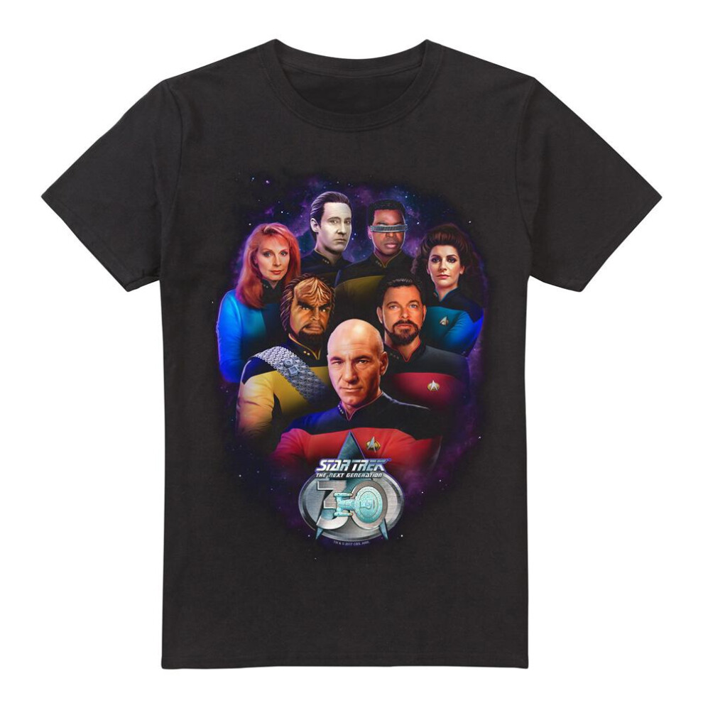Star Trek (Xxl, ) Mens 30 Crew T-Shirt Black