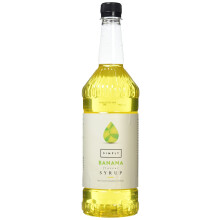 Simply Banana Syrup, Vegan & Nut Free Flavoured Syrup for Coffee, Cocktails & Baking (1 Litre)