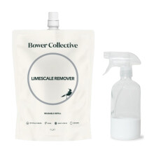 Bower Collective Natural Limescale Remover Spray with Glass Dispenser, Bathroom Cleaner & Shower Screen Cleaner