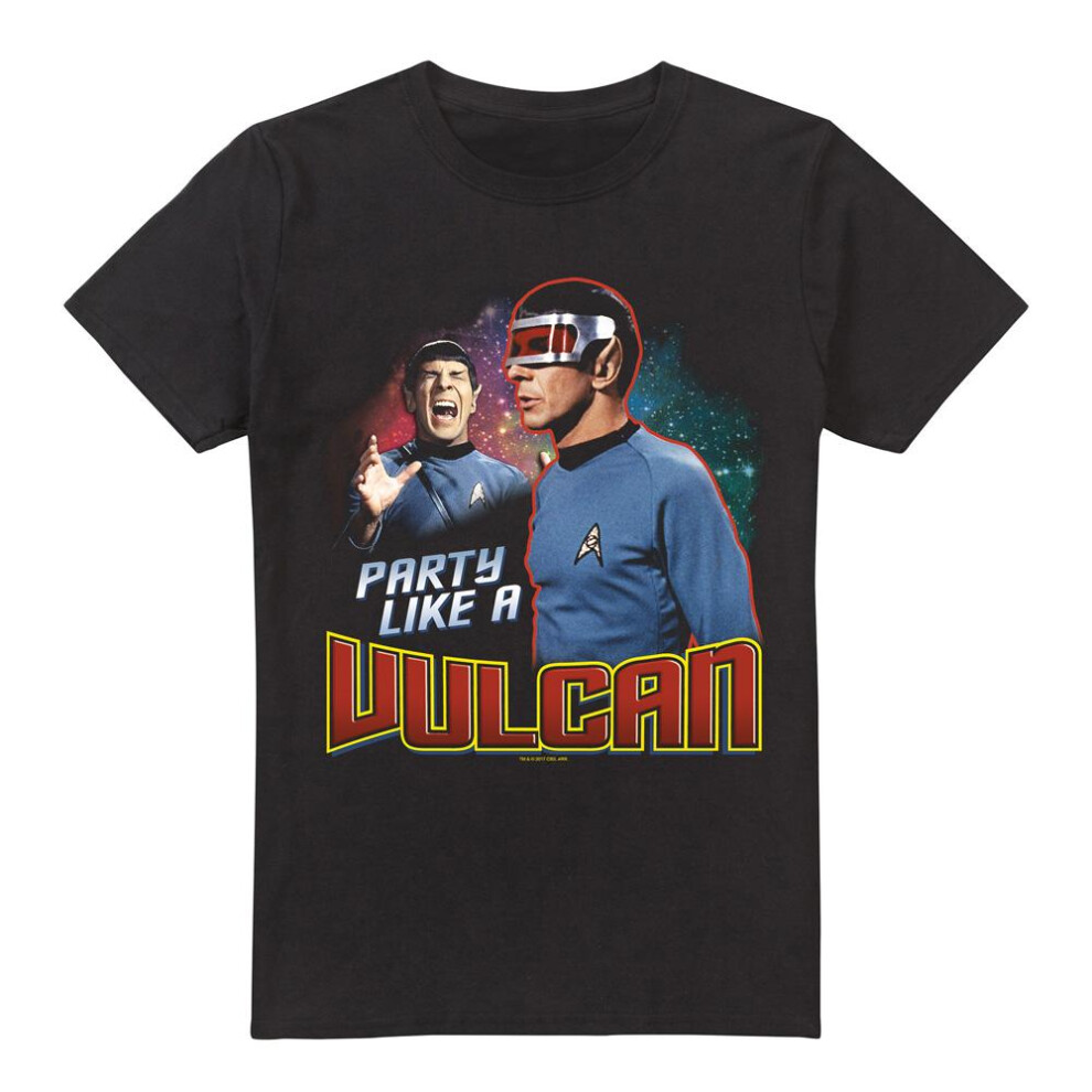 Star Trek (4Xl, ) Mens Party Like A Vulcan T-Shirt Black
