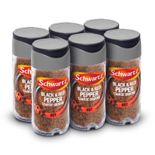 Schwartz Black & Red Pepper Course Ground 45 G | Jar | Pack of 6 | Deep & Warm F