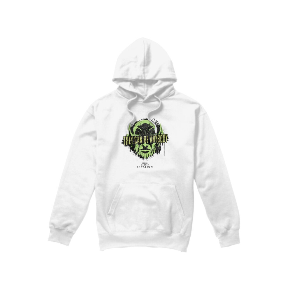 Marvel (L, White) Mens Secret Invasion Anybody Hoodie