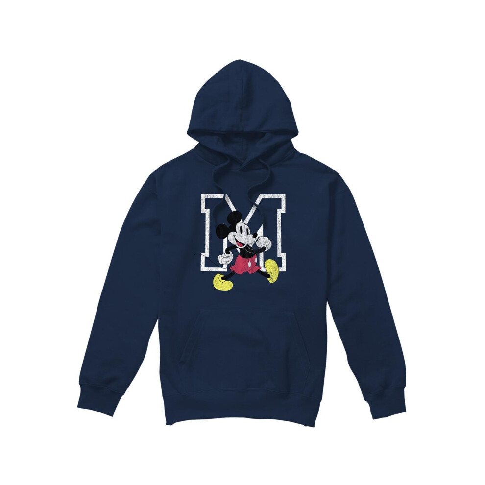 Disney (Xxl, Navy) Mens Mickey Mouse Classic Walk Hoodie Blue,Multicoloured