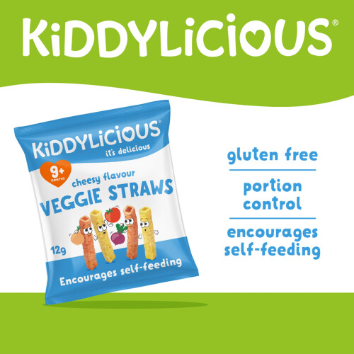 Kiddylicious Cheesy Veggie Straws - Delicious Snacks for Kids - 1