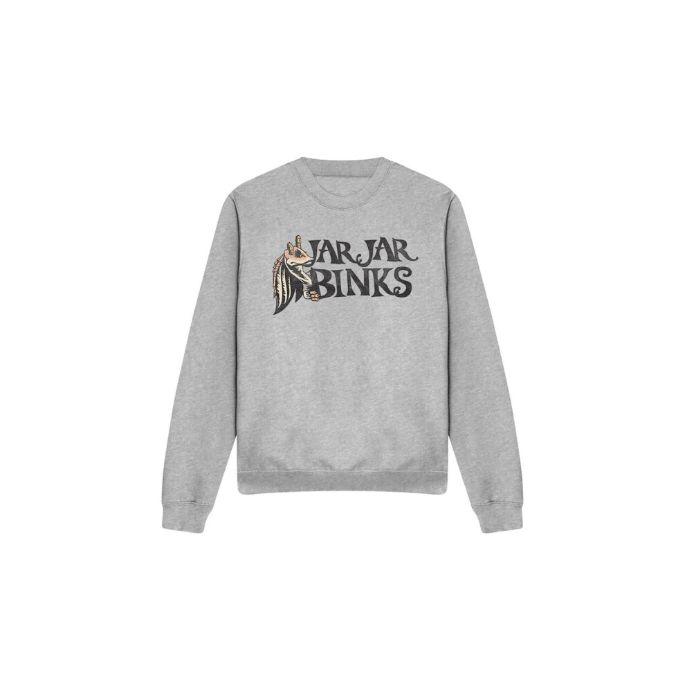 Star Wars (Xxl, Sport Heather) Unisex Adult Jar Jar Binks Sweatshirt Multicoloured