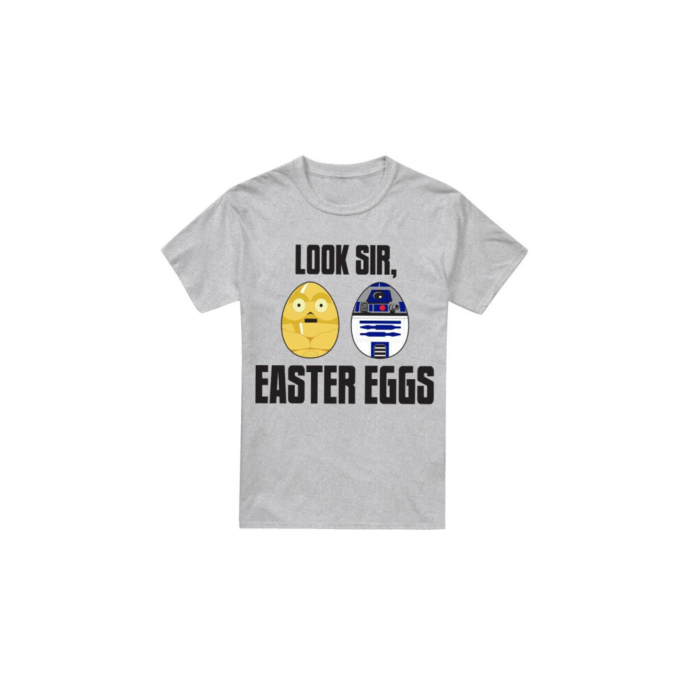 Star Wars (3Xl, Sport Heather) Mens Look Sir, Easter Eggs T-Shirt Multicoloured