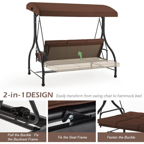 3 Seater Garden Swing Seat Bed 1