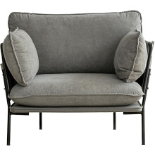 Modern Accent Armchair with Metal Frame