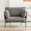 Modern Accent Armchair with Metal Frame 7