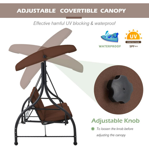 3 Seater Garden Swing Seat Bed 2