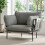 Modern Accent Armchair with Metal Frame 2