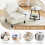 YODOLLA Fabric Accent Armchair with Cup Holders 4