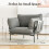 Modern Accent Armchair with Metal Frame 3