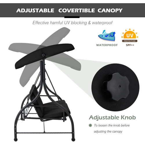 3 Seater Garden Swing Seat Bed 2