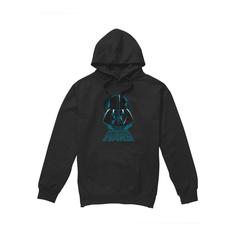 Star Wars (M, ) Mens Darth Vader Distressed Hoodie Black