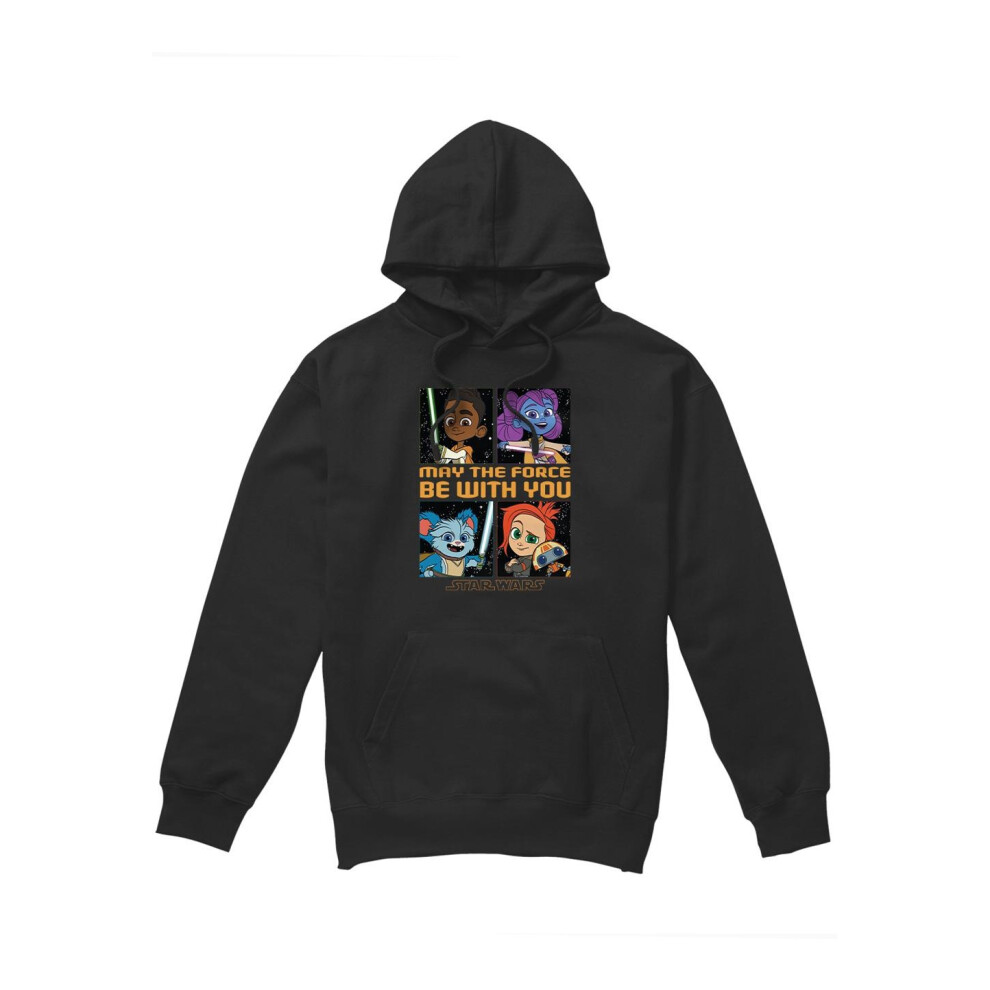 Star Wars (L, ) Mens Young Jedi Adventure Among The Stars Hoodie Black
