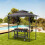 Grillpavillon 2,4m1,5m, Grillüberdachung für Außengrill 6
