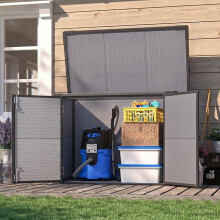 Garten-Aufbewahrungsbox, 132 x 76 x 90cm Wetterfeste Kunststoff