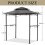 Grillpavillon 2,4m1,5m, Grillüberdachung für Außengrill 5