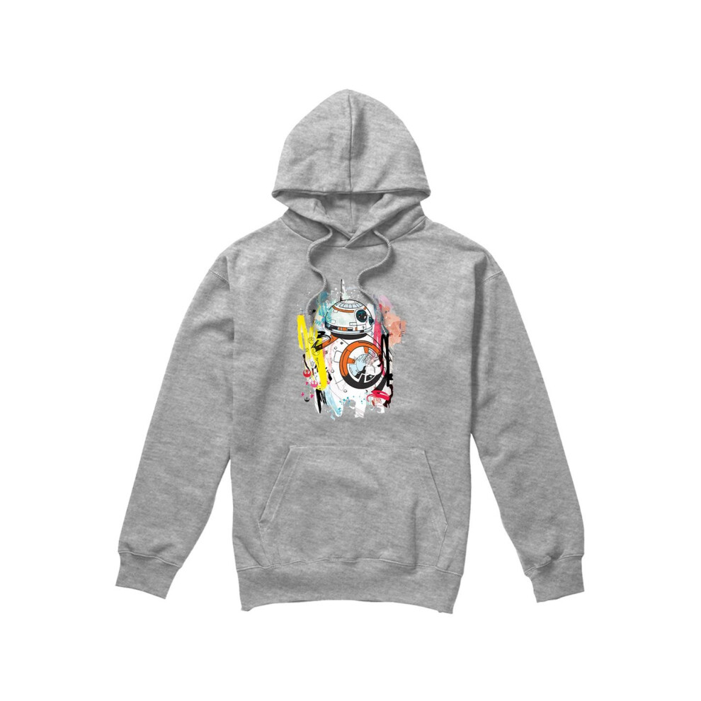 Star Wars (M, Sport Heather) Mens Bb-8 Abstract Hoodie