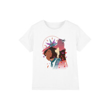 (12-13 Years, White) Pocahontas Childrens/Kids Silhouette T-Shirt