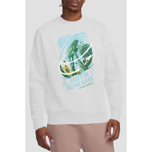 Star Wars (S, White) Star Wars Unisex Adult Echo Base Attack Sweatshirt 1