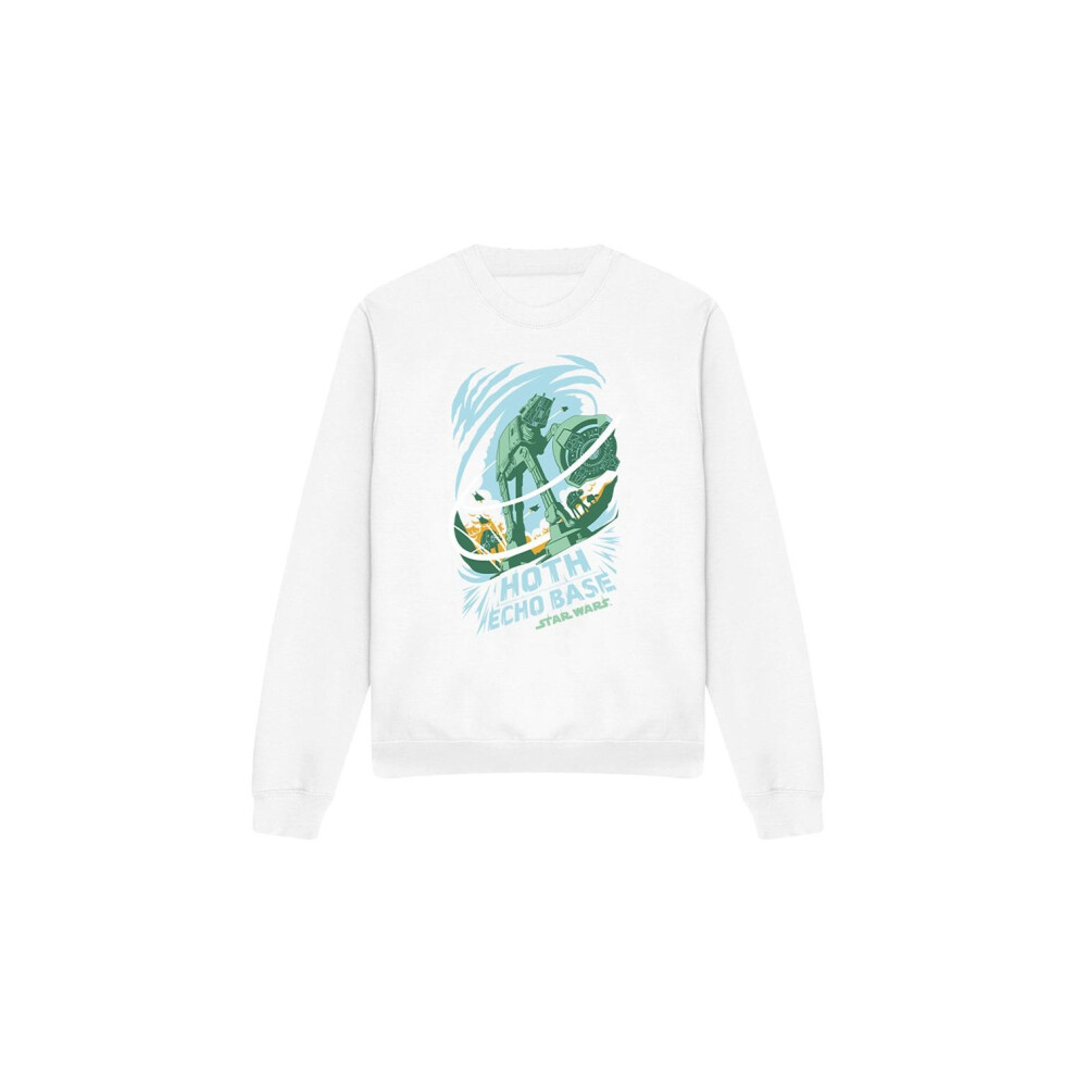 Star Wars (Xxl, ) Unisex Adult Echo Base Attack Sweatshirt White