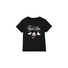 (7-8 Years, Black) Disney Childrens/Kids German Mickey Mouse Fireworks New Year T-Shirt