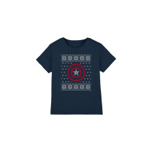 (3-4 Years, Navy) Captain America Childrens/Kids Shield T-Shirt