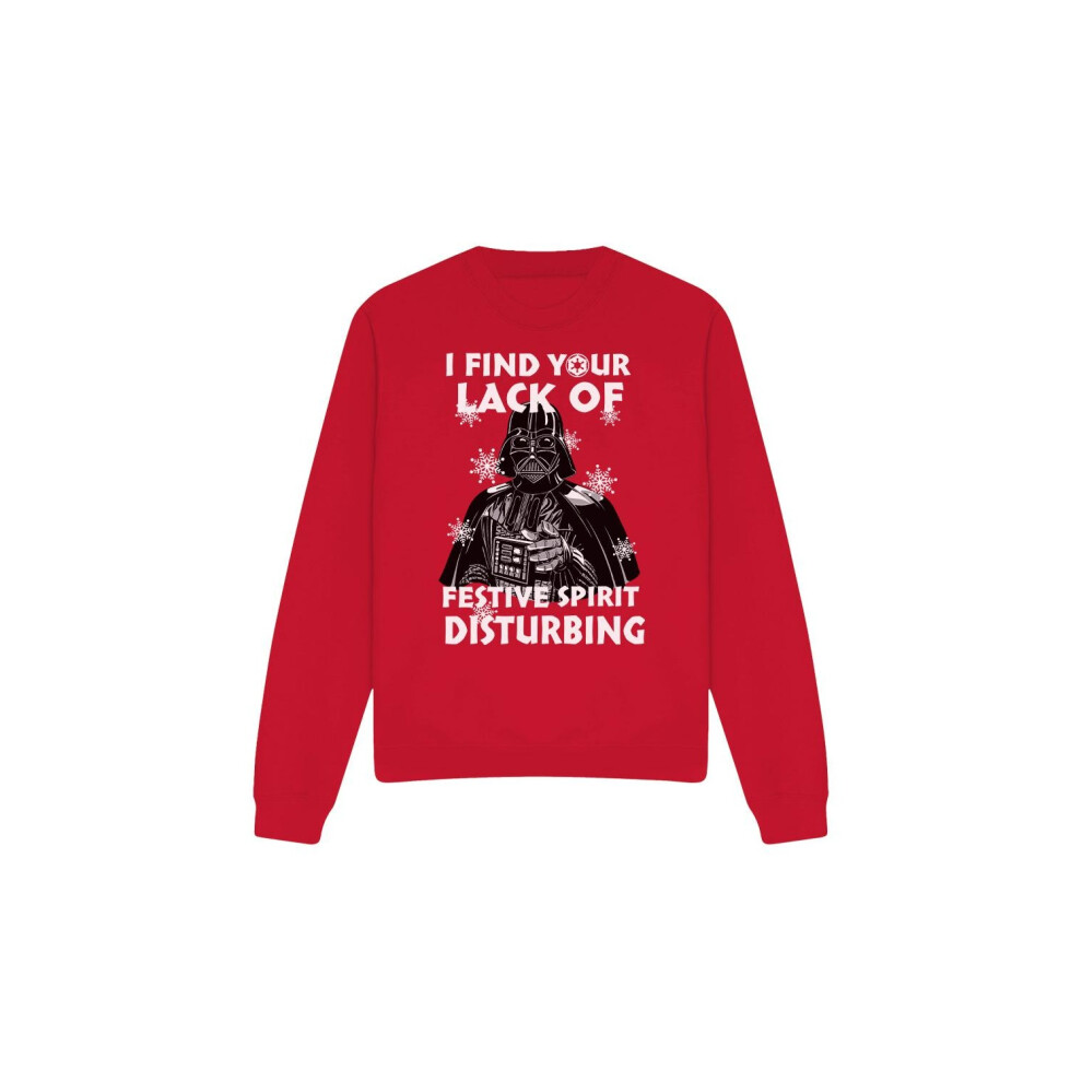 Star Wars (Xxl, Red) Unisex Adult Lack Of Spirit Darth Vader Christmas Sweatshirt