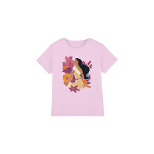 (3-4 Years, Pink) Pocahontas Childrens/Kids Flowers T-Shirt