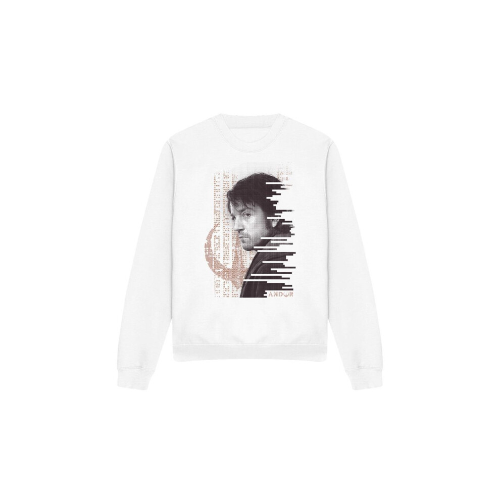 Star Wars (Xl, ) Unisex Adult Redacted Andor Sweatshirt White