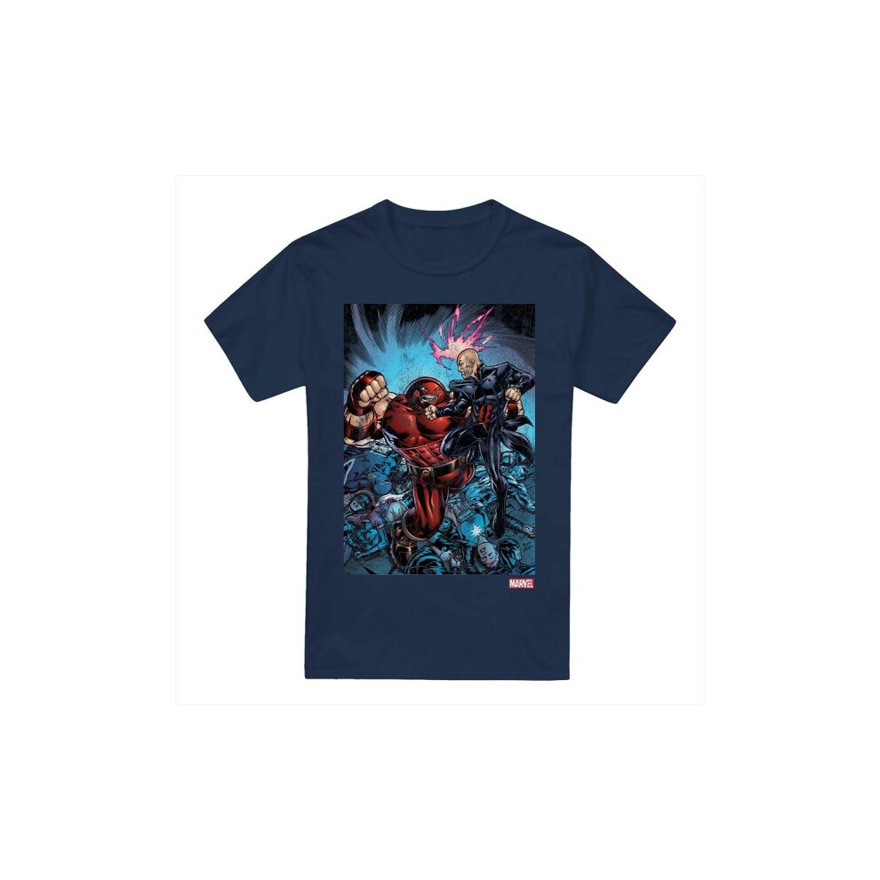 Marvel (Xxl, Navy) Mens X-Men Destroy Juggernaut T-Shirt Blue,Multicoloured