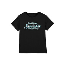 (12-13 Years, Black) Snow White And The Seven Dwarfs Childrens/Kids Logo T-Shirt
