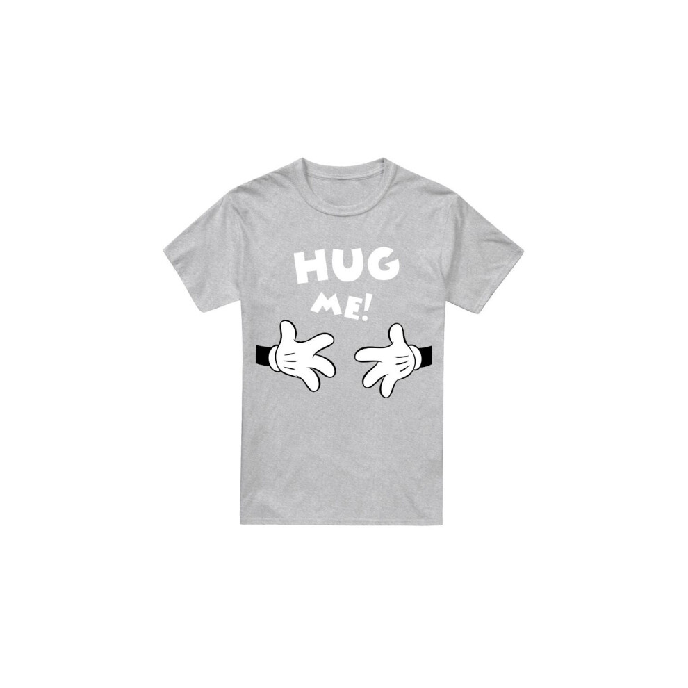 Disney (Xxl, Sport Heather) Mens Hug Me Mickey Mouse Valentine's Day T-Shirt Multicoloured