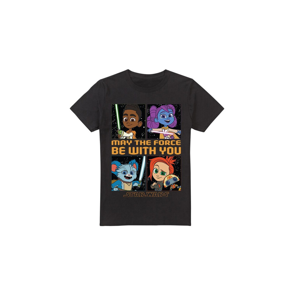 Star Wars (3Xl, ) Mens Young Jedi Adventure Among The Stars T-Shirt Black