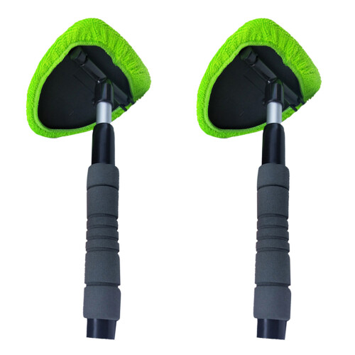 4Stk Auto Windshield Cleaner Grün Mit 180 Swivel Und Langem 1