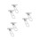 6Pièces Support Panier Argenté Fixation Stable 4