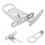 6Pièces Support Panier Argenté Fixation Stable 10